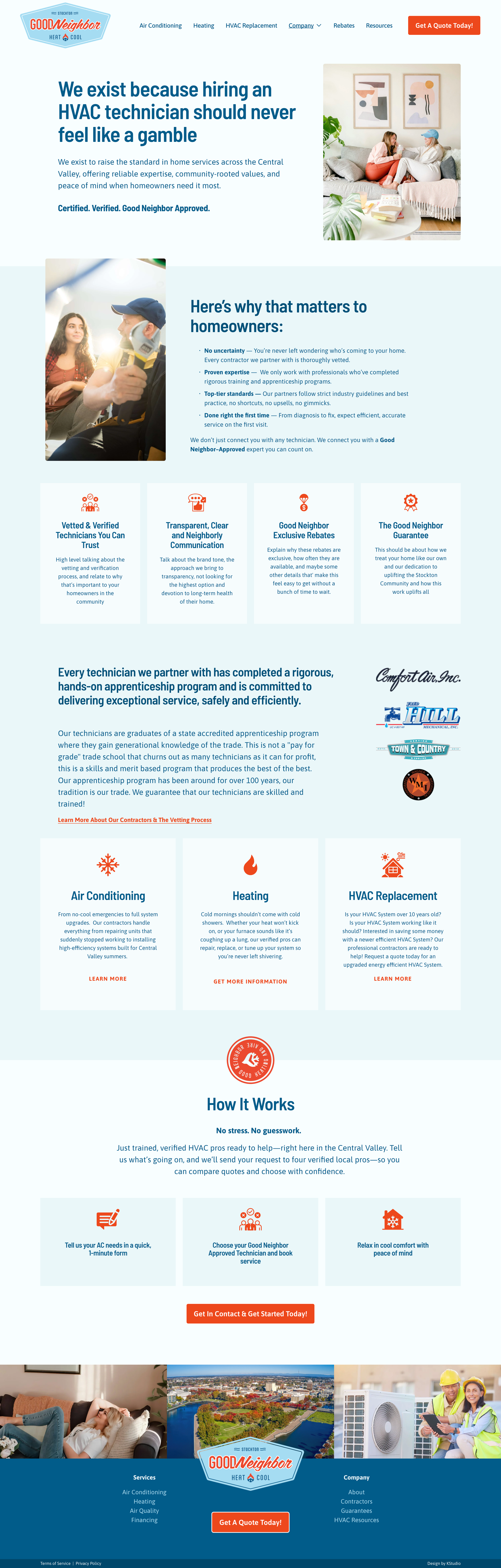 Good Neighbor Website Page Example