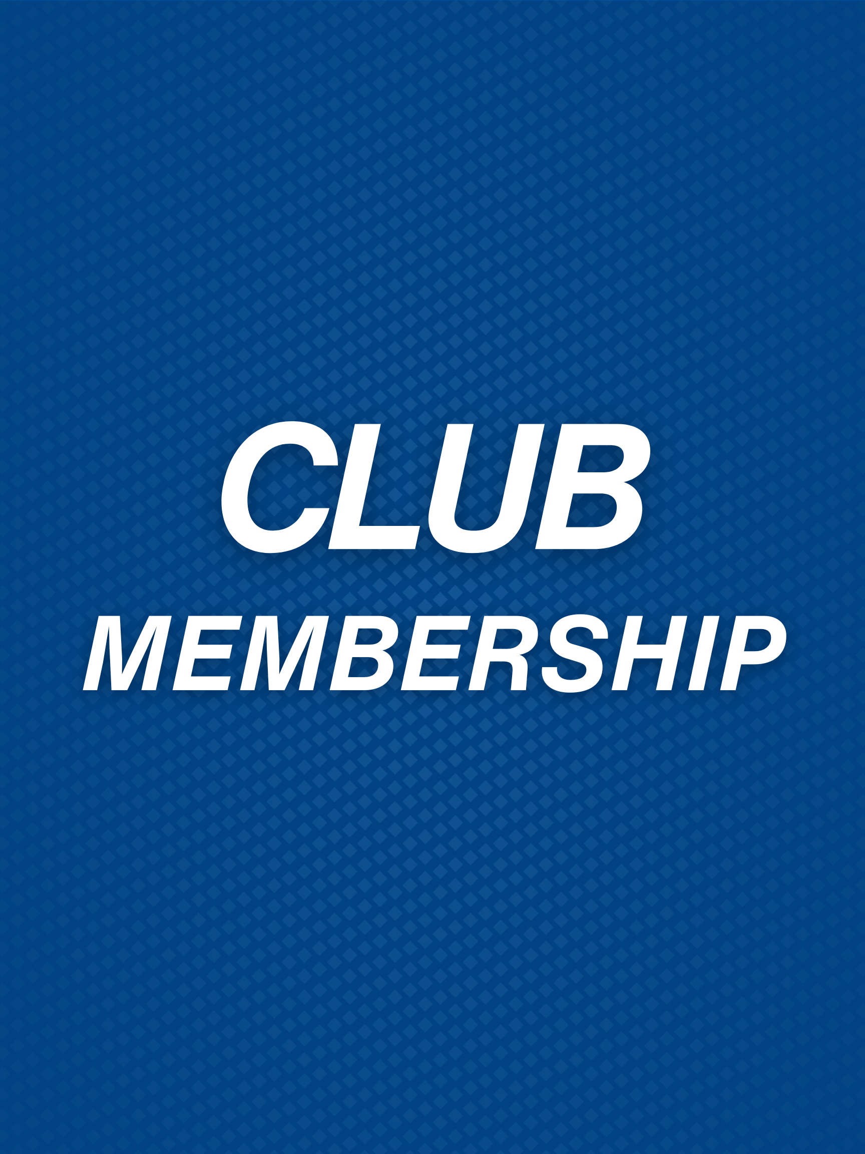 Blue background with a dotted pattern and white text that reads 'Club Membership'