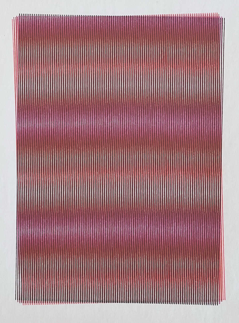 Untitled, Moiré Drawing, Pen on paper, 8 x 10 inches