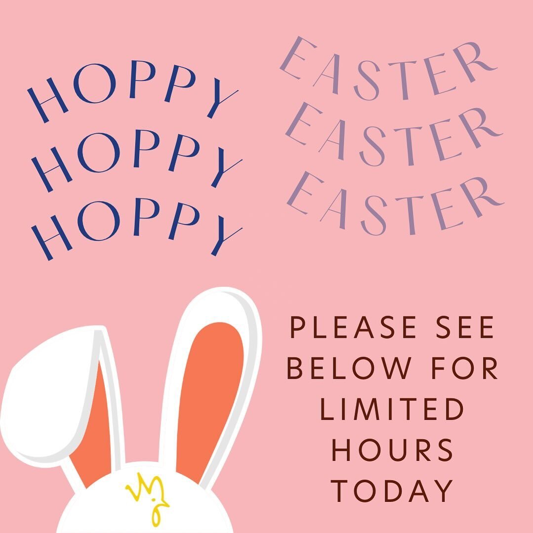 Hoppy Easter! We are taking a bit of a break 🐣 today to enjoy time with our families.

🐰 Our Glendale location will be closed today.
🐰 @cityfoundrystl location will be open until 3p

Enjoy your day and we will be back tomorrow!

#saveabunny #eatac