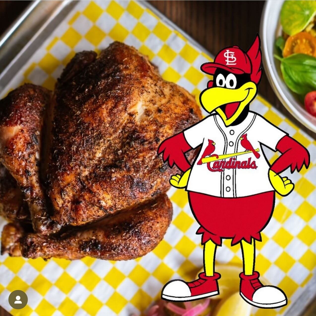 IT&rsquo;S OPENING DAY ⚾️🏟️ CLUCKERS! Save a Red Bird, eat a chicken 🐔 

LET&rsquo;S GO CARDINALS! 

#redbirdapproved #letsgocardinals #openingday #stlbaseball #stlcardinals 

@natehereford @chereford