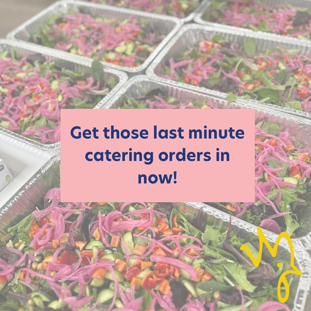 Get those last minute catering orders in now!

🍗 Want to add a tray of wings to that Graduation party buffet? 🧑&zwj;🎓

🍔 Skip the cooking and pick up a tray of sliders in our drive-thru window!

🥗 Order a large show stopping salad to your spread