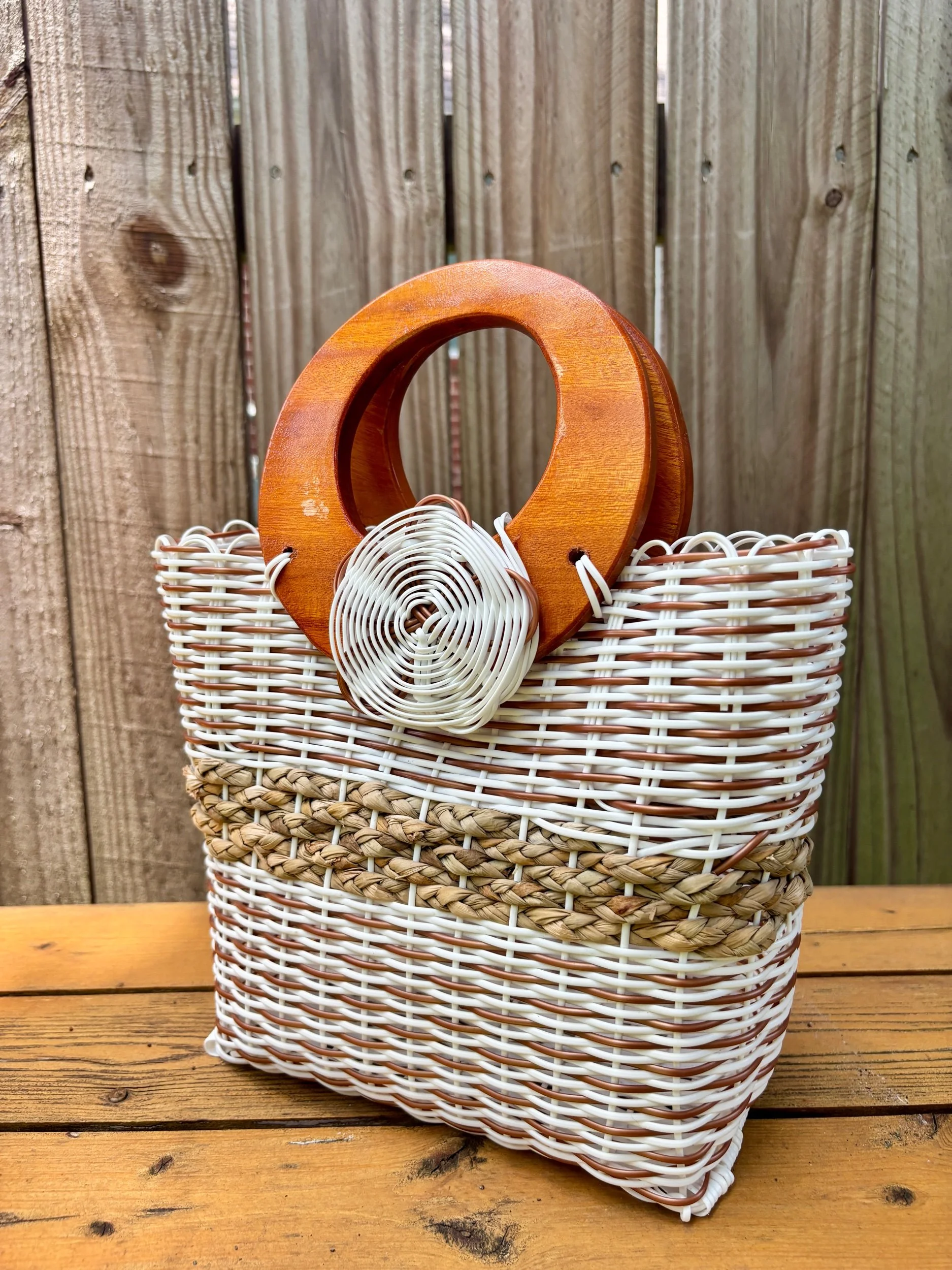 handbag made from recycled plastic