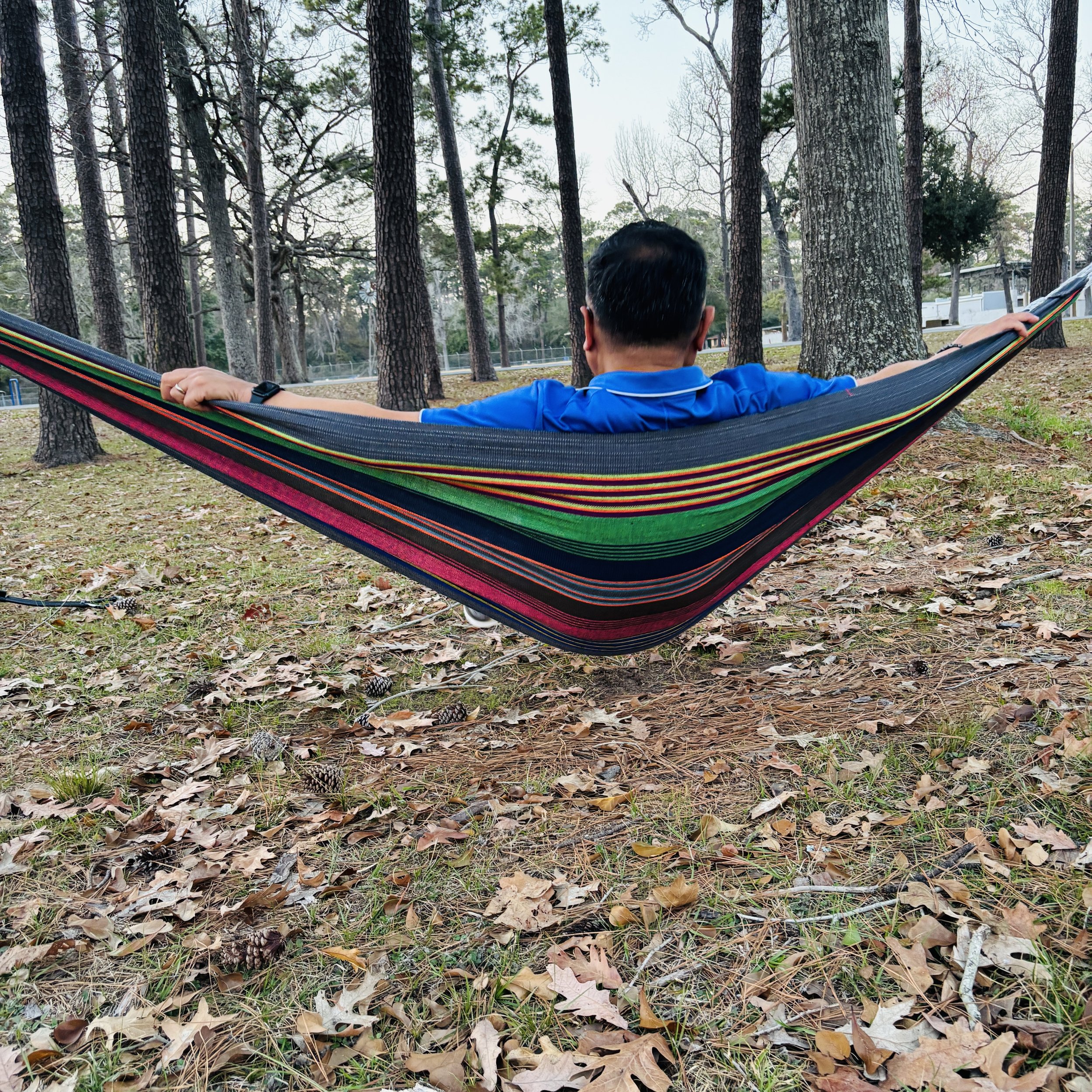 Loomed Cotton Hammock-Coastal Night