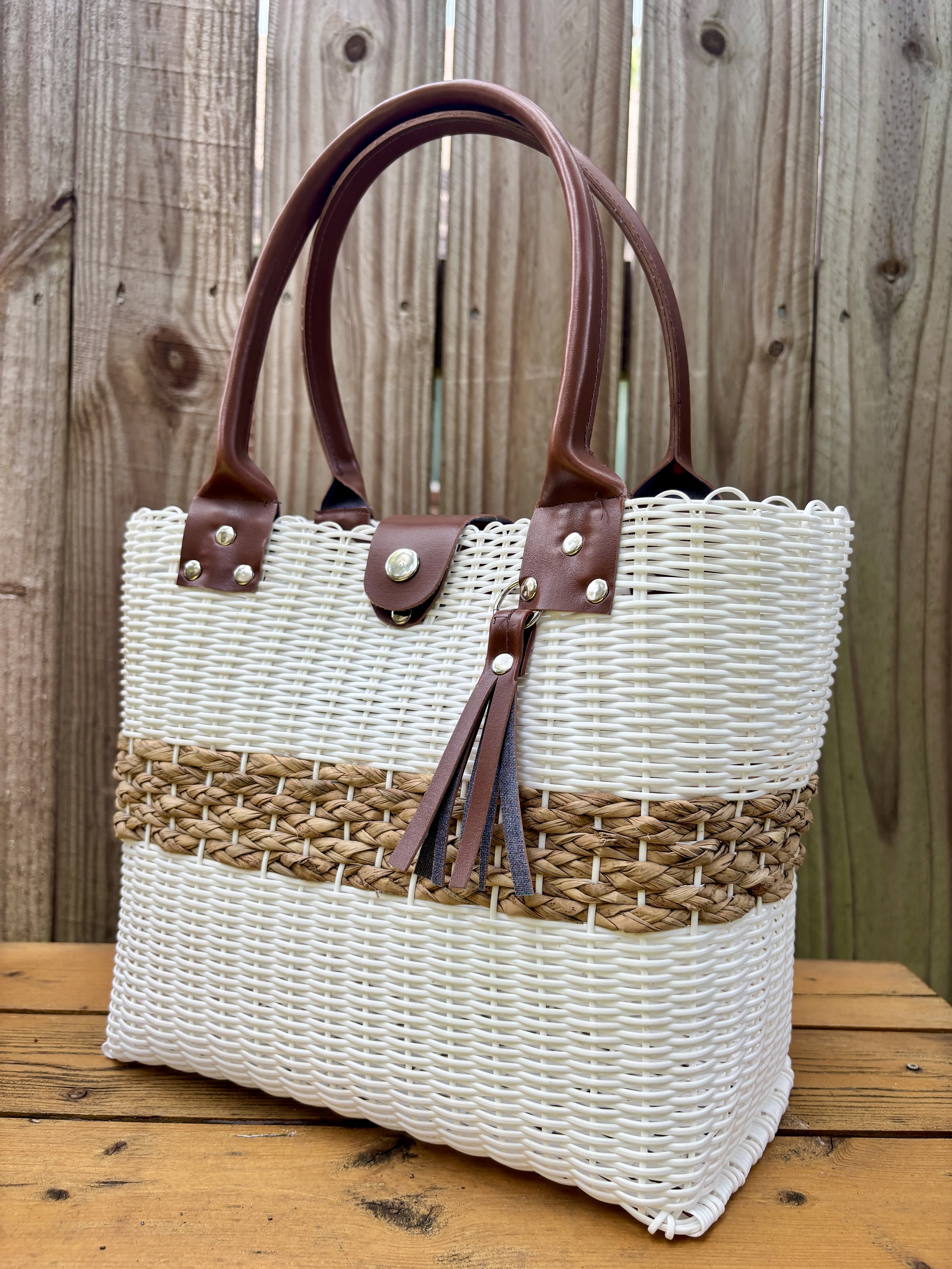 white handbag