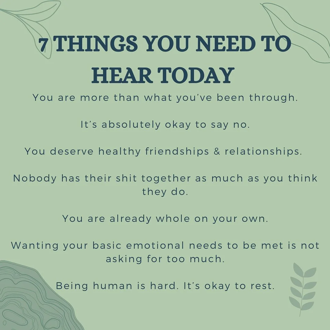 What you&rsquo;ve been through is a part of your experience but it is not all you have to offer.

Think about how many feelings and moments you don&rsquo;t share on social media or with friends, everyone here is going through things they don&rsquo;