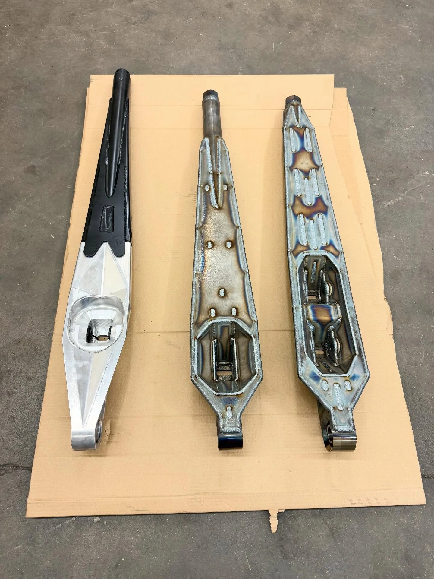 A couple different flavors of trailing arms this week. #martecengineering #martectacomakit #trailingarms #toyota #tacoma