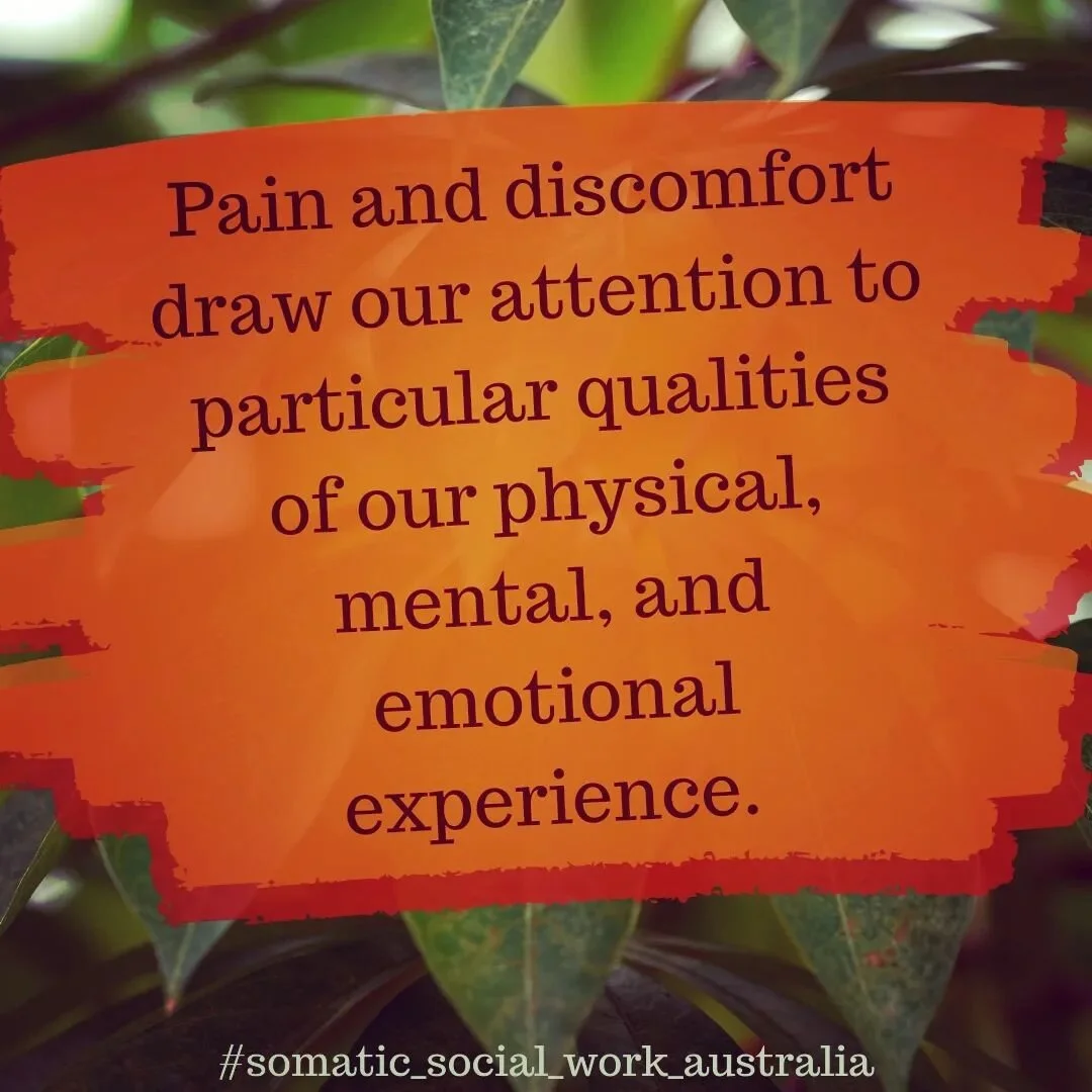 I invite you to explore these ...

#somaticsocialworkaustralia #pain #discomfort #somaticexperience #bodystories #searchformeaning #scaravelliyoga #socialworkteflection #socialworksupervision