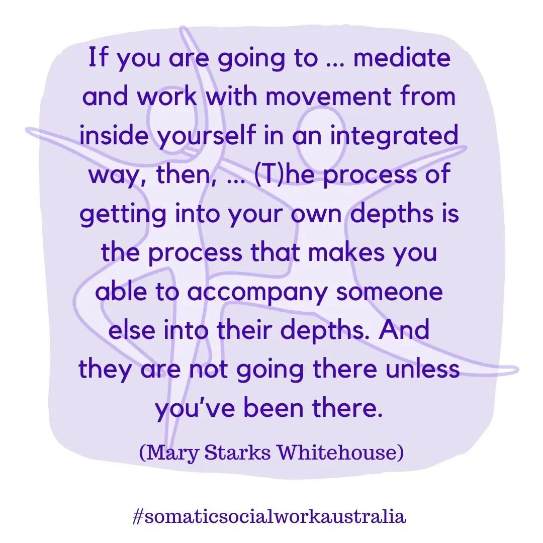 Why we need to do our own movement practice as social workers, trauma informed yoga teachers and somatic practitioners. 😊

#somaticsocialworkaustralia #socialworksupervision #socialworkreflection #traumainformedyoga #bodywork #bodystories #movementp