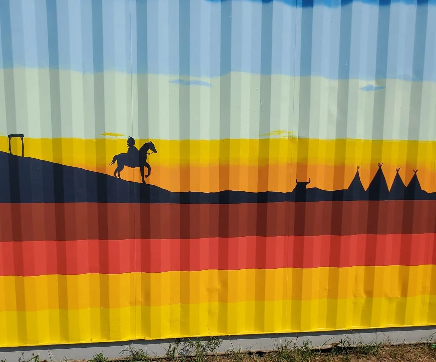 Untitled mural in Canupawakpa, detail