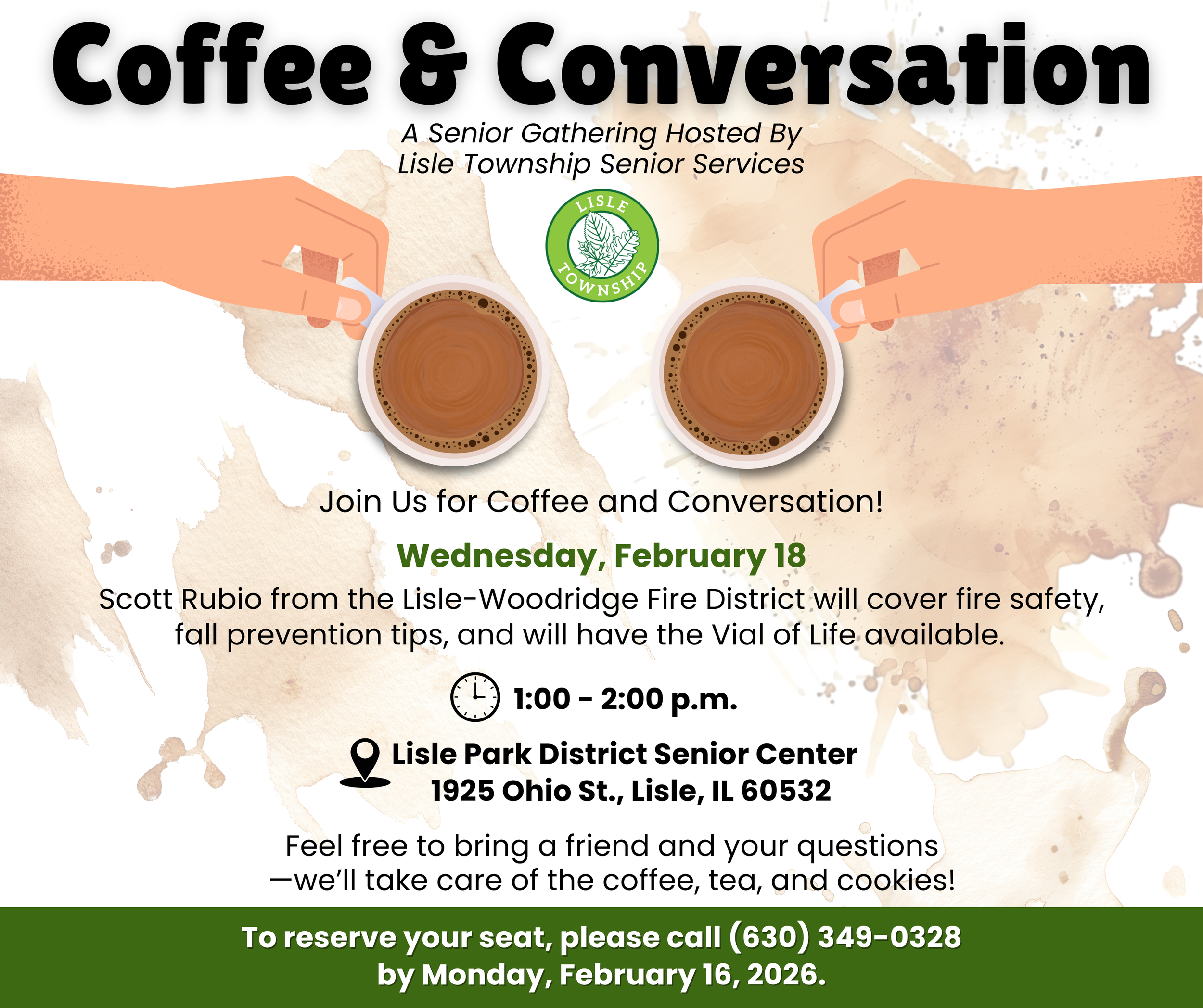 Coffee & Conversation: A Senior Gathering Hosted by Lisle Township