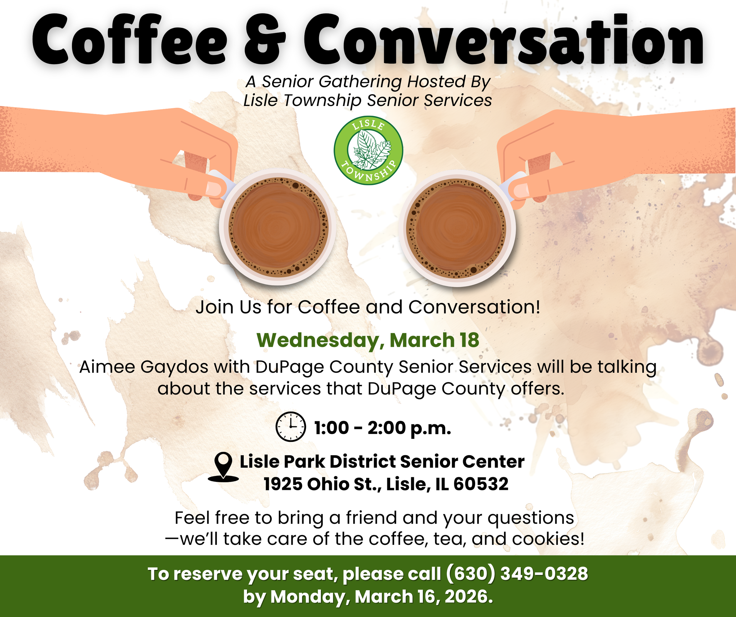 Coffee & Conversation: A Senior Gathering Hosted by Lisle Township
