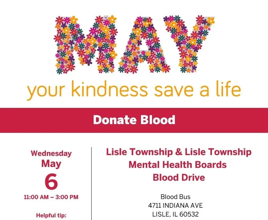 May Blood Drive Hosted by Lisle Township & Lisle Township Mental Health Boards