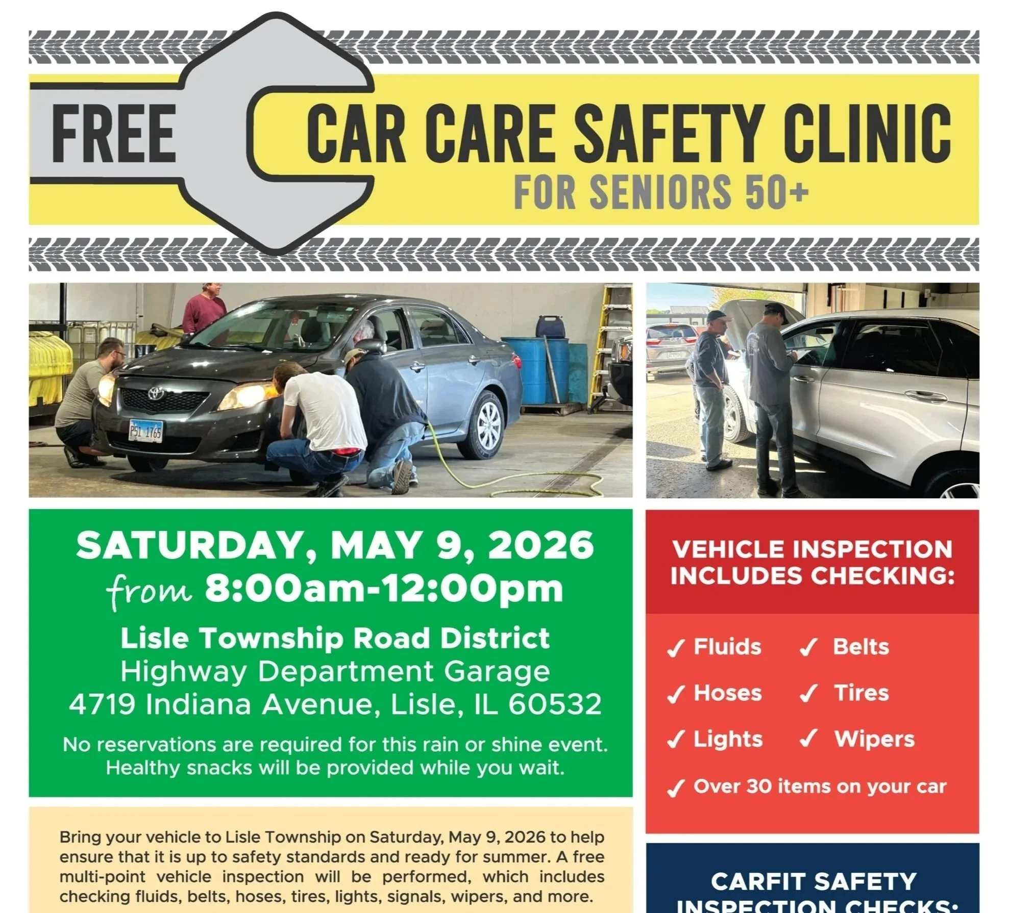 Free Car Care Safety Clinic for Seniors 50+