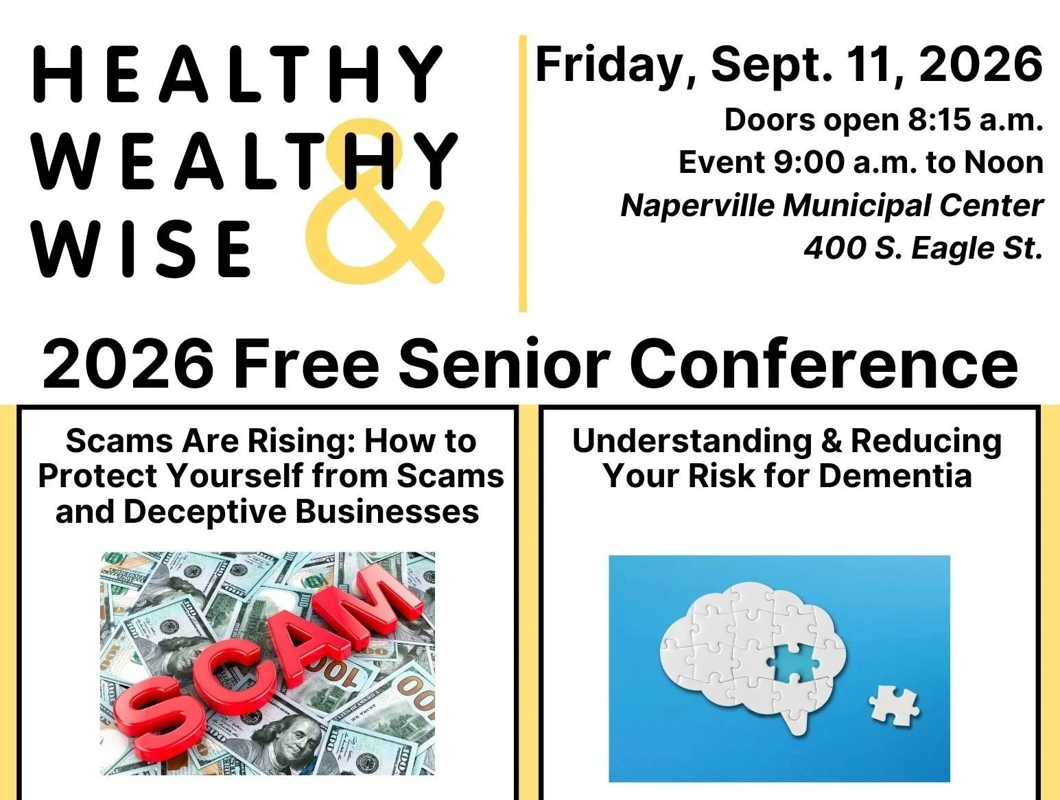 The 2026 Healthy, Wealthy and Wise Senior Conference