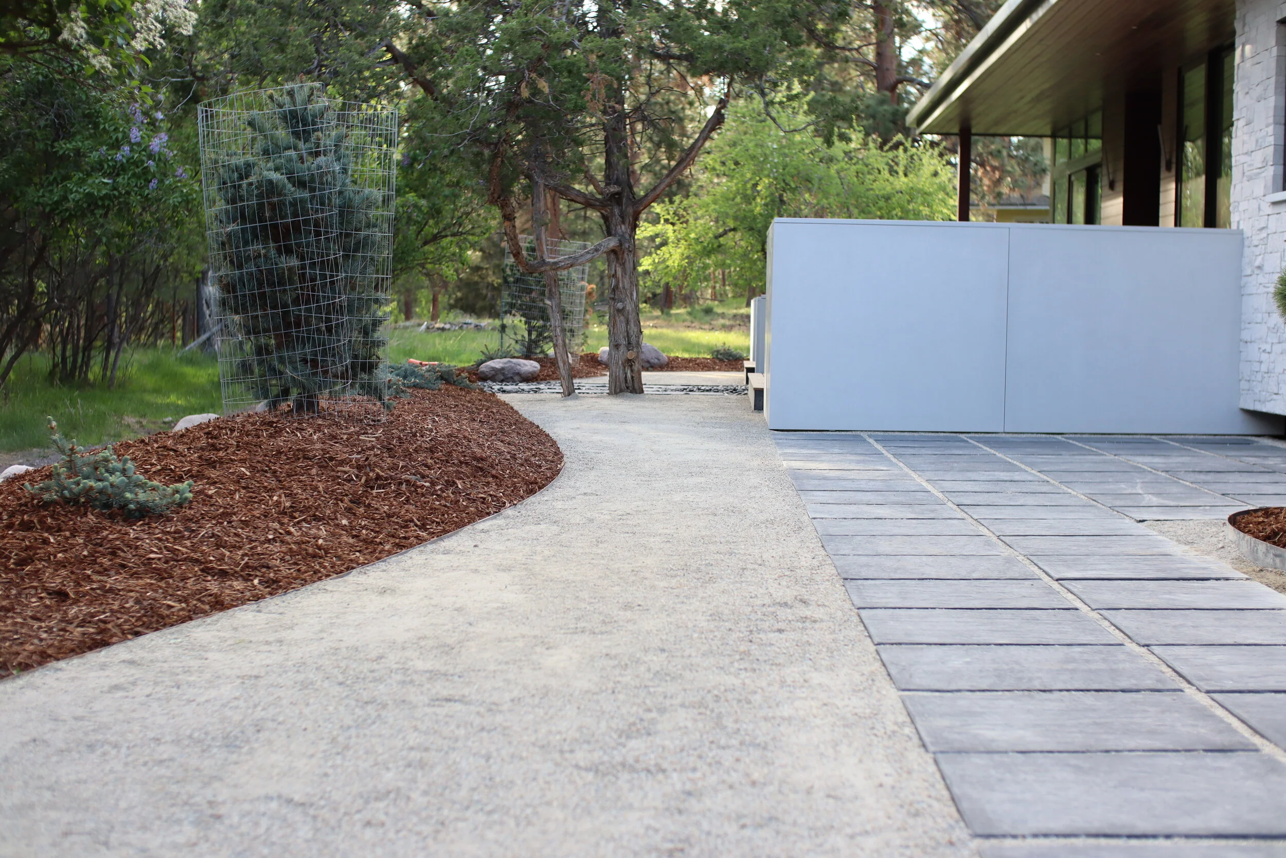 Crusher fines gravel in a modern landscape in Missoula Montna