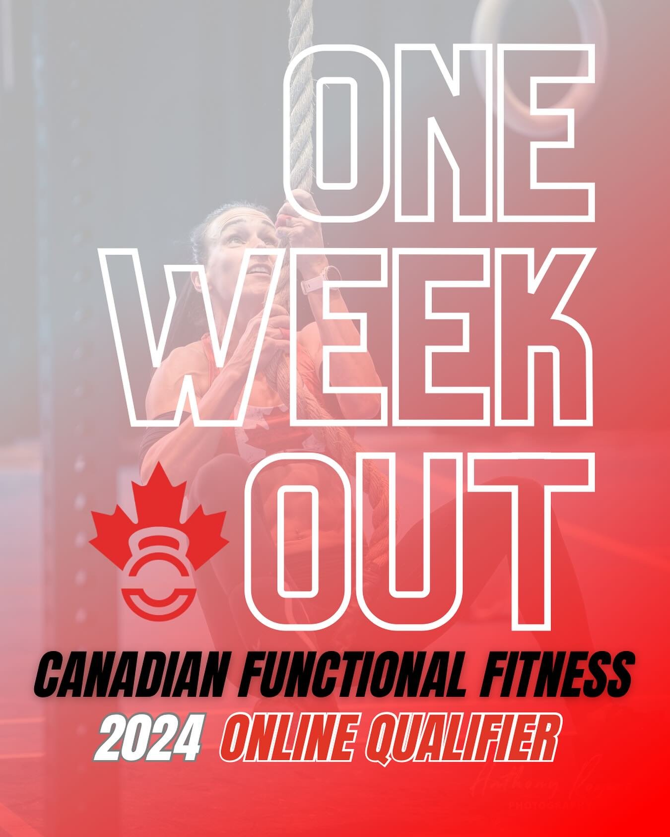 🇨🇦Canadian Athletes!🇨🇦
One ☝️week!

Two tests (Mixed and Strength) are released on the event page today! Check them out!
The rest of the tests will be released on Sunday June 9th.

Competition starts Tuesday June 11th.
Rally up your gym buddies a