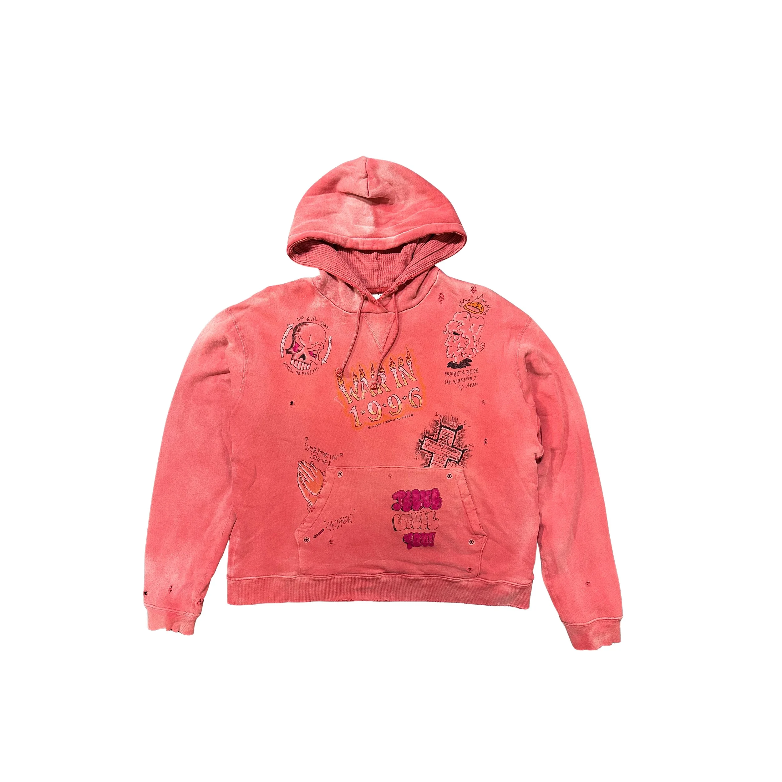 Warin96 "Picasso Red" 1 of 1 Hoodie Medium