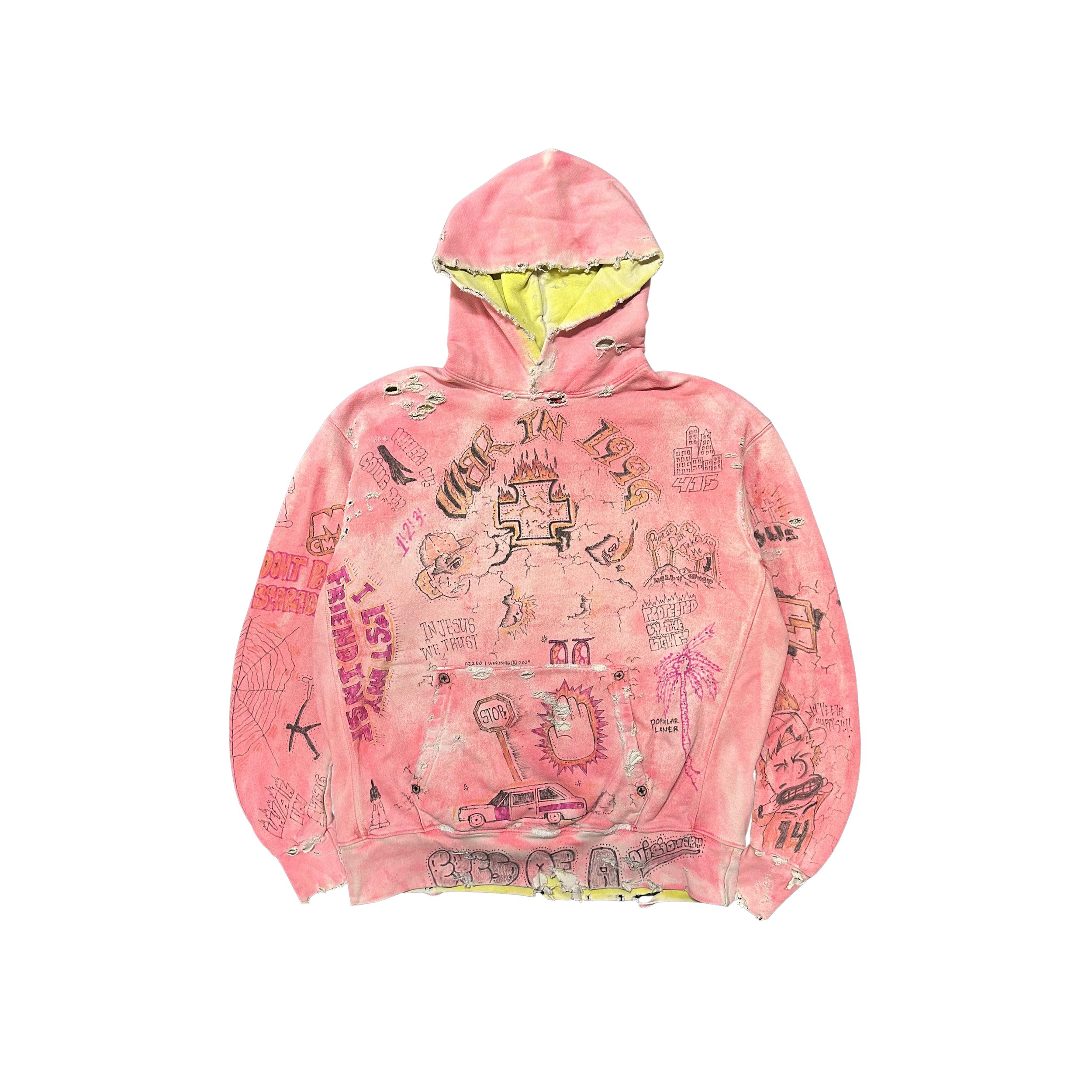 Warin96 "Picasso Pink" 1 of 1 Hoodie XL