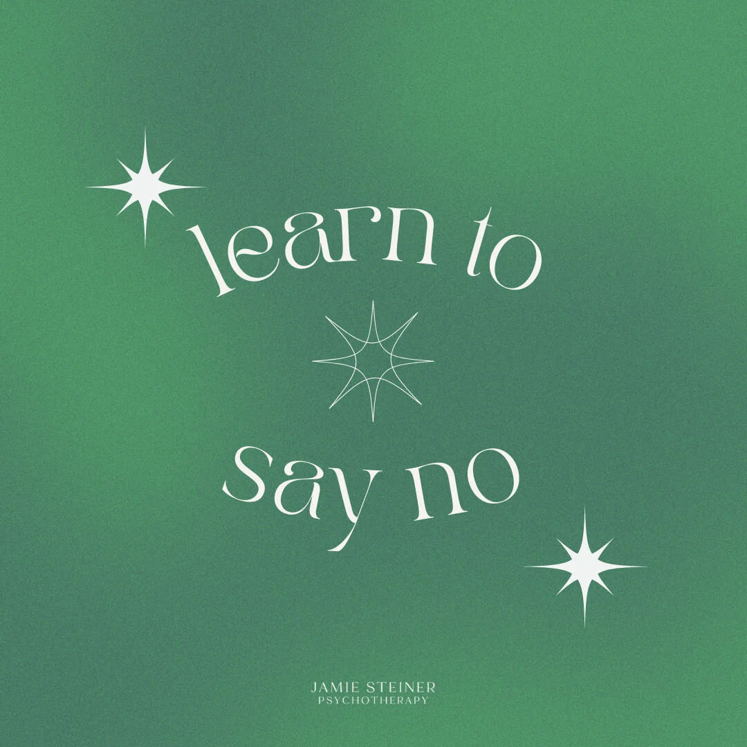 Do you struggle with setting boundaries? ⛔⁣
⁣
One key tool to boundary setting is learning to get more comfortable with saying no. If you're feeling stressed and overwhelmed by taking on too much, saying no can allow you to evaluate what you have the