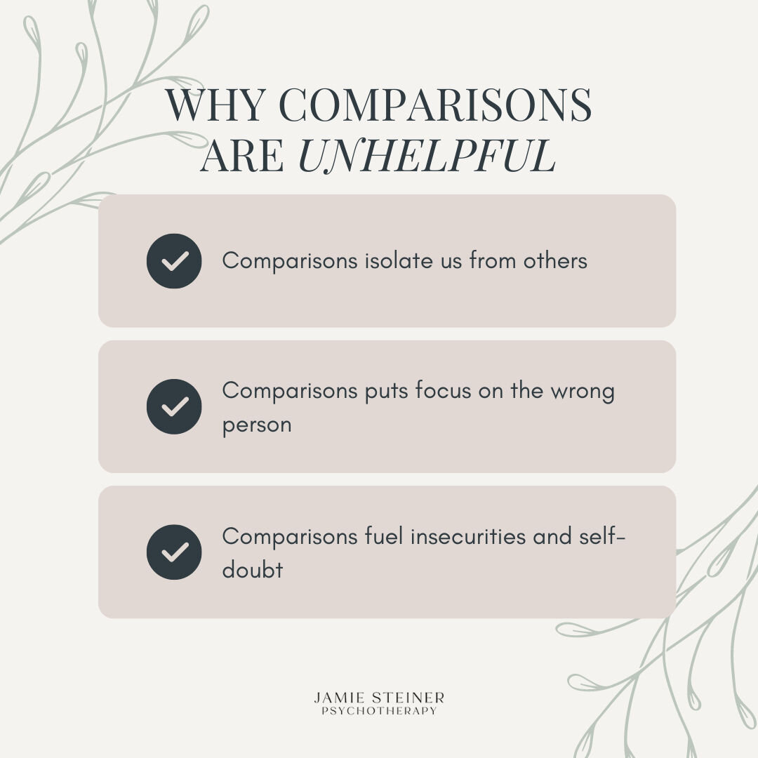 How often do you compare yourself to others? 😔⁣
⁣
Especially with social media usage, it's hard to avoid the comparison trap; we are fed content of people living &quot;their best lives&quot; and feel like we're missing out or not measuring up.⁣
⁣
Co