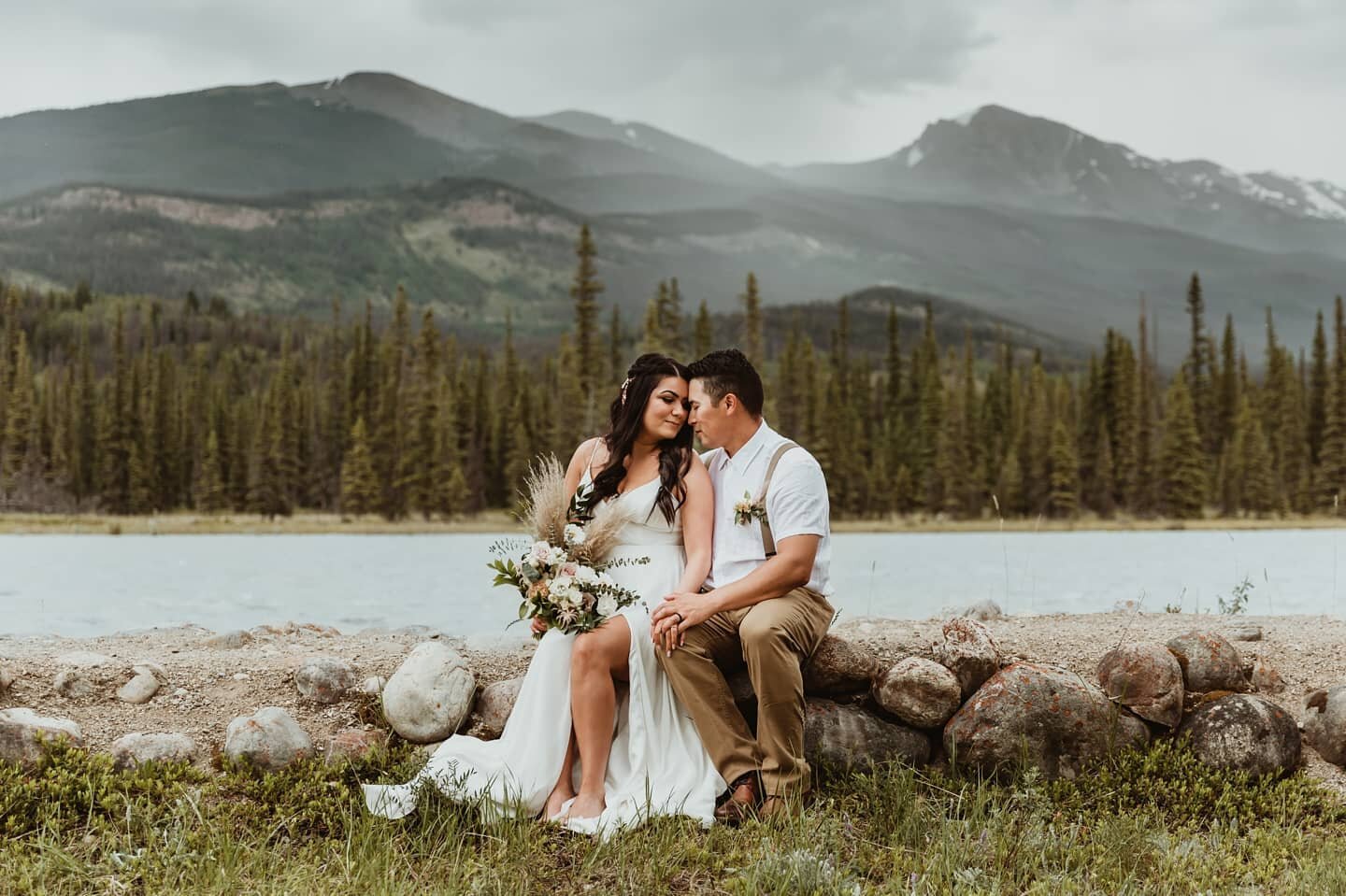 An intimate celebration of love with the sweetest little family.

Congratulations Jordan &amp; Renee, wishing you years of laugher and joy with your girls ❤.

.
.
.
.
.
.

#myjasper #tourismjasper #jaspernationalpark #jnp  #jasperweddingphotographer 