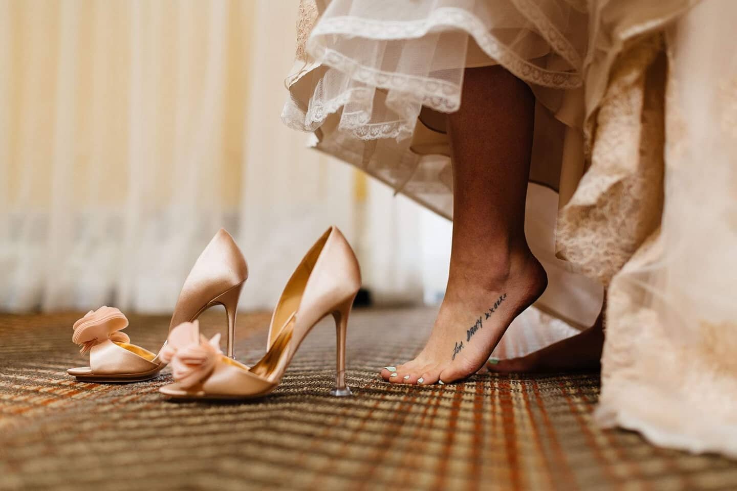 Hey brides! Let's talk footwear.

Getting married in the mountains means your possibilities for what you wear on your feet are endless. You&rsquo;ll want to be comfortable while looking and feeling your best.

We've seen it all from heals to hiking b