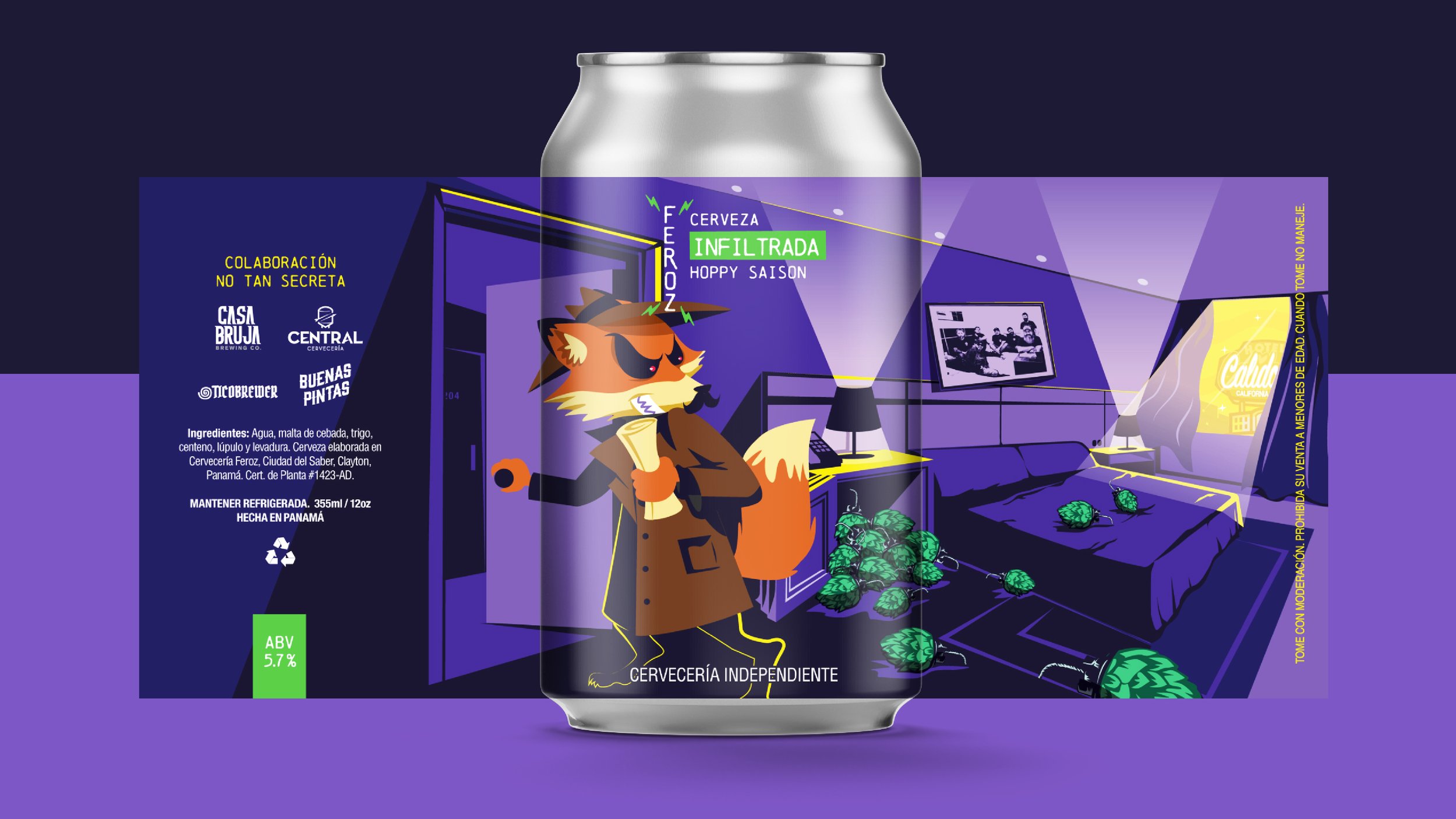 Etiqueta Infiltrada - Cervecería Feroz