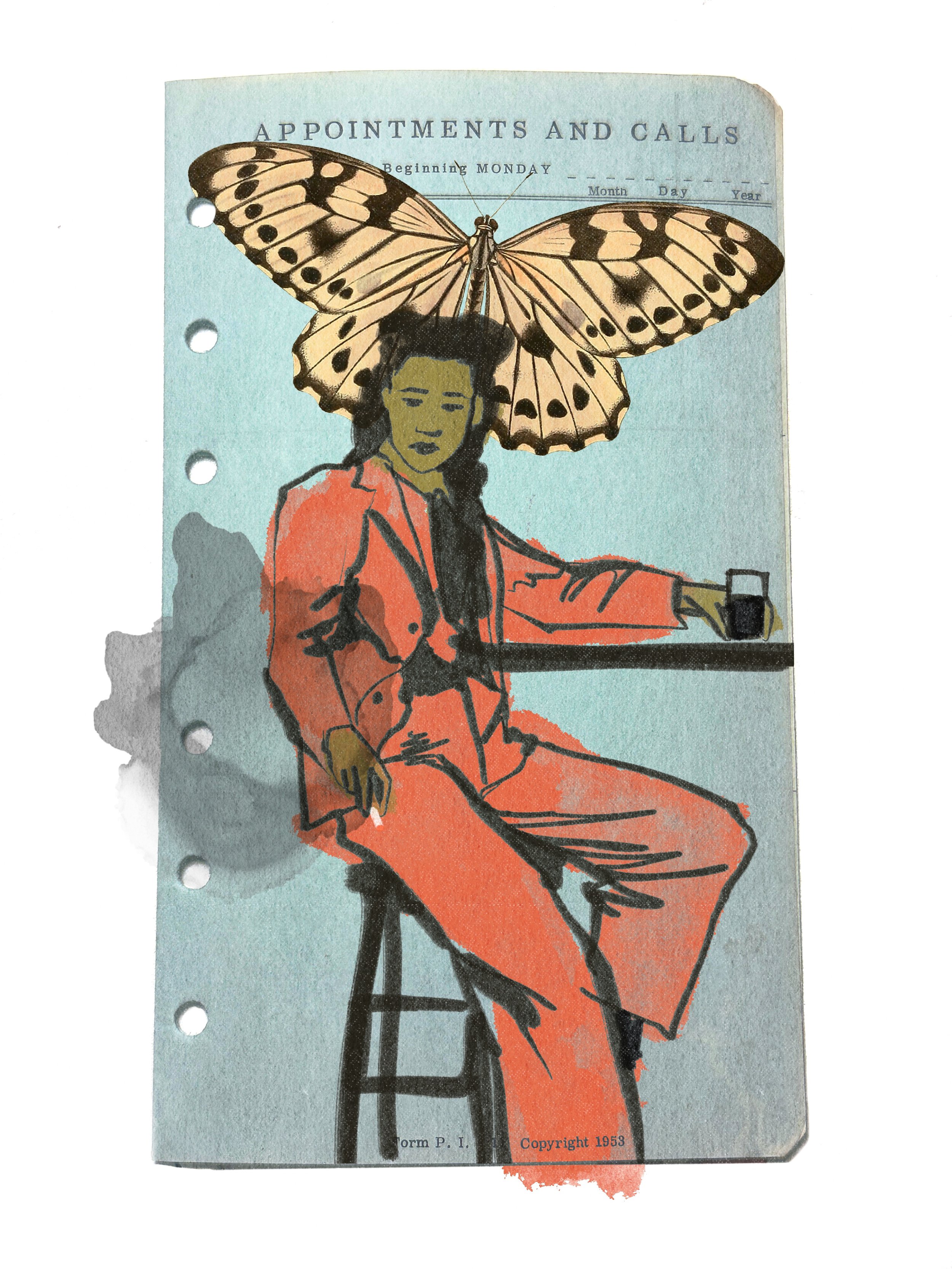 smoking pachuca no 2, mixed media