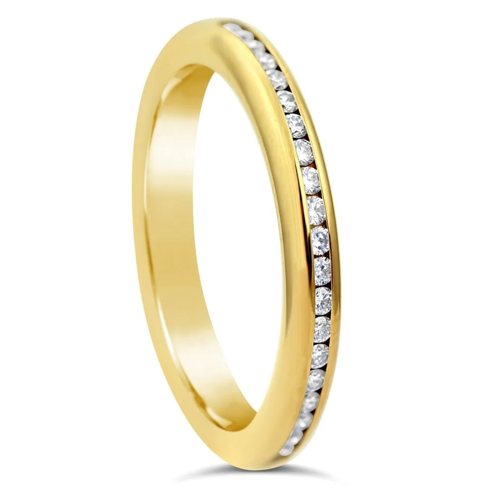 18ct Yellow Gold Half set Diamond Eternity/Wedding ring EGF-01-10-001 Chapter 79