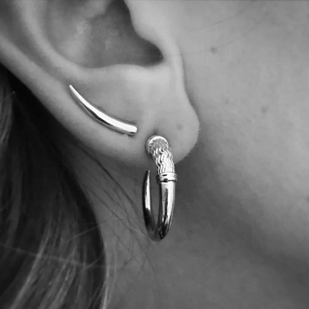 Rachel Galley Wave Drop Earrings Nina B Sterling Silver Long Way