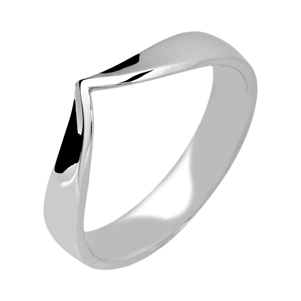 18ct White Gold V Shaped Wedding Ring R1176 Chapter 79
