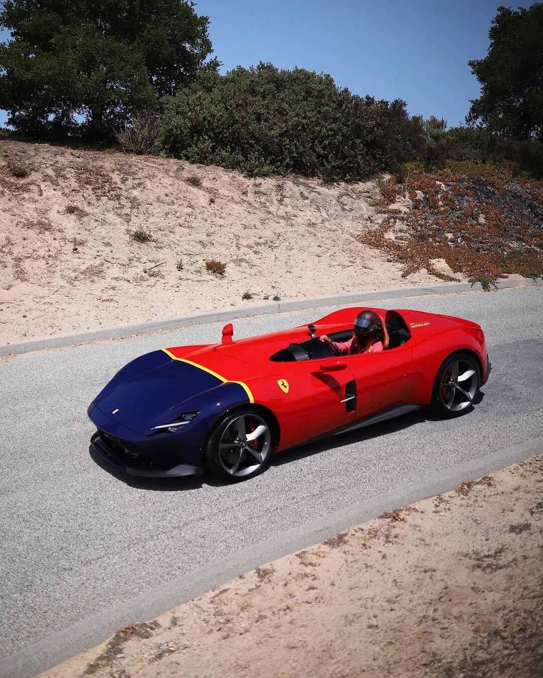 Ferrari Monza SP1 at Laguna Seca during the Monterey Car Week