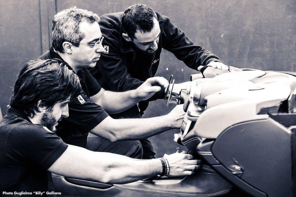 The Ferrari Design Team working on the interior of the Ferrari GTC4Lusso