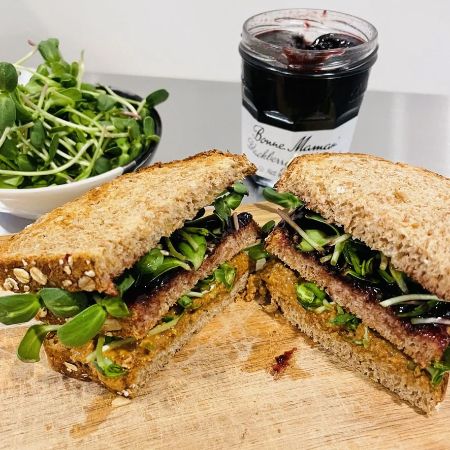 PB&J w. Sunflower Shoots — PIEDMONT MICROGREENS