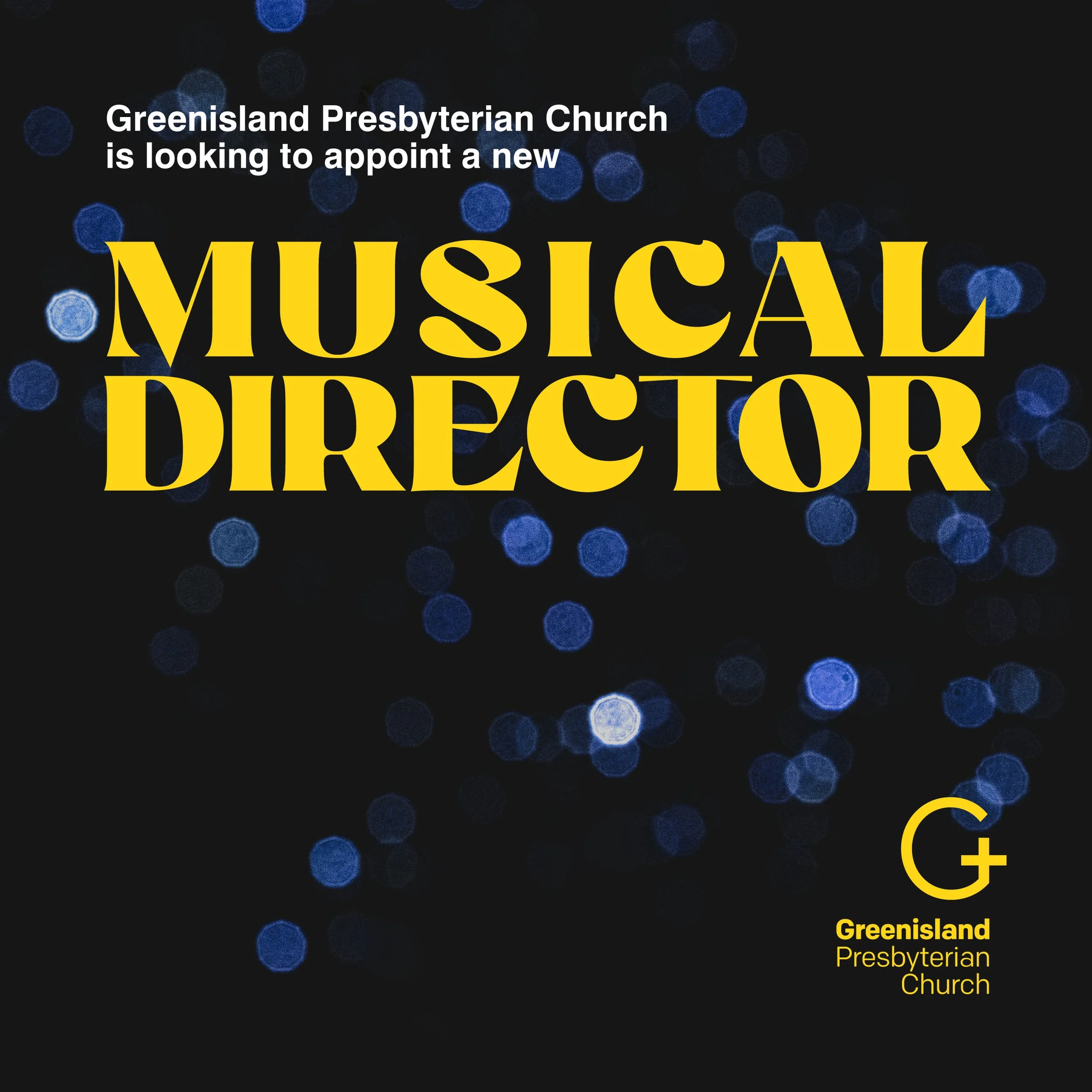  New Musical Director 
 Register Your Interest 
 Greenisland Presbyterian Church is looking to appoint a new Musical Director to, alongside the minister, coordinate and oversee the music aspect of our praise and worship during our services. GPC has a