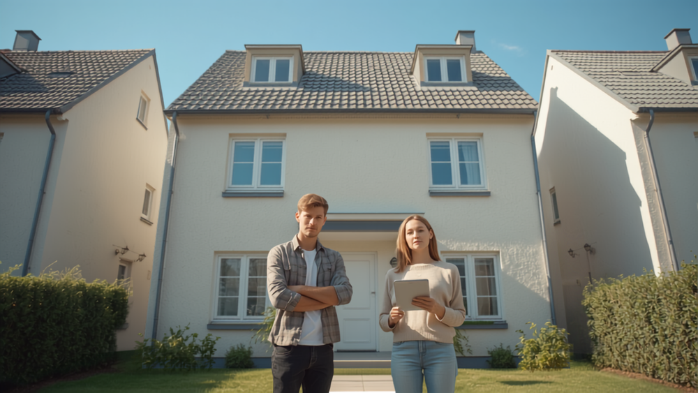 Paar bei der Immobilienbesichtigung