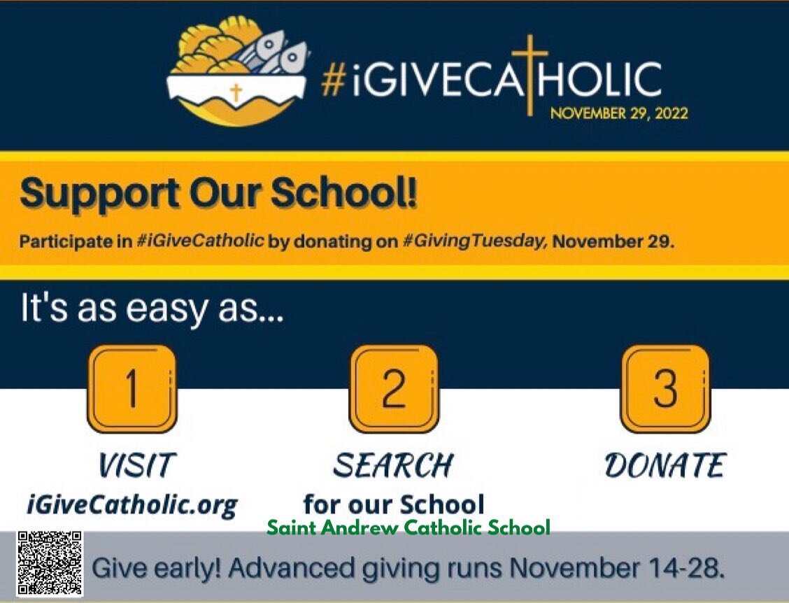 Advanced Giving continues throughout this week. The focus of our goal this year is to enhance campus security. Please spread the word and consider donating towards our initiative by using the QR code above or by visiting our school website at www.sta