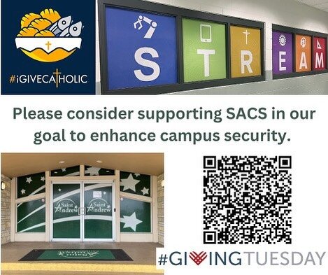 Don't forget to choose St. Andrew on Giving Tuesday. Scan the QR code above or visit www.standrewcs.org for additional information. #thisisstandrew #catholicschool #igivecatholic #capecoral #swfl #blessed