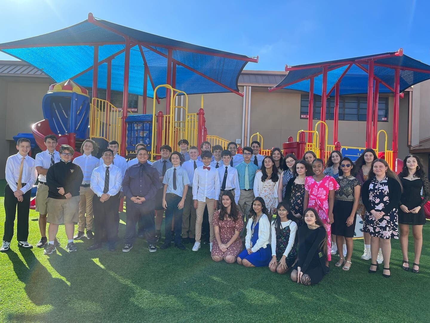 St. Andrew's class of 2023 recently took graduation pictures. What a great group of STARS! #thisisstandrew #catholicschool #classof2023 #graduation #pictures #capecoral #swfl #florida #blessed