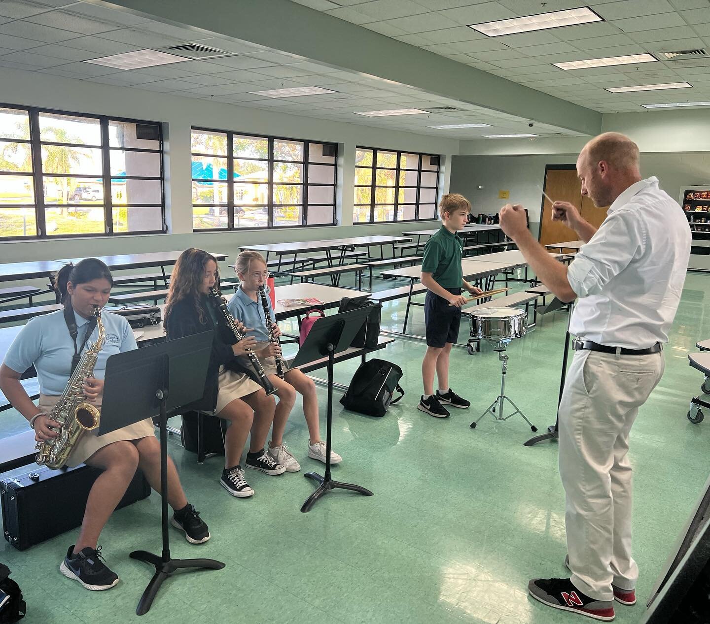St. Andrew 6th grade Band students are preparing for their performance at the annual Christmas Nativity. #thisisstandrew #catholicschool #band #middleschool #performance #christmas #nativity #capecoral #swfl #florida #blessed