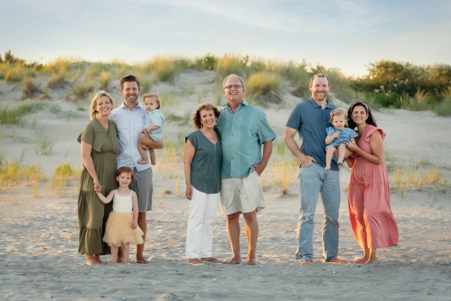 Summer Color Palettes for Beach Family Photos in Brigantine &amp; The Jersey Shore