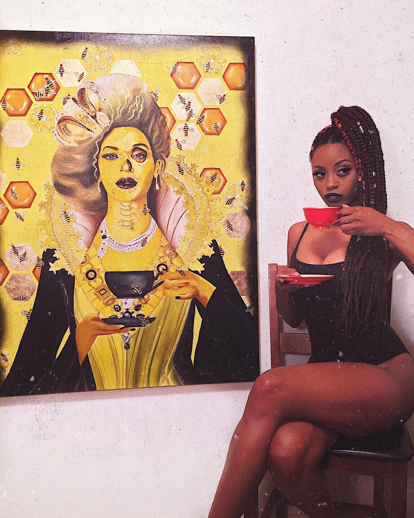 Today is the day we were blessed with Beyonc&eacute;. #BeyDay

&bull;
&bull;
&bull;
&bull;
&bull;
#asiavondope #contemporaryarts #austinart #austinartist #austinarts #oilpaintings #oilpaintingart #maximalism #femaleartist #femaleartistofinstagram #st