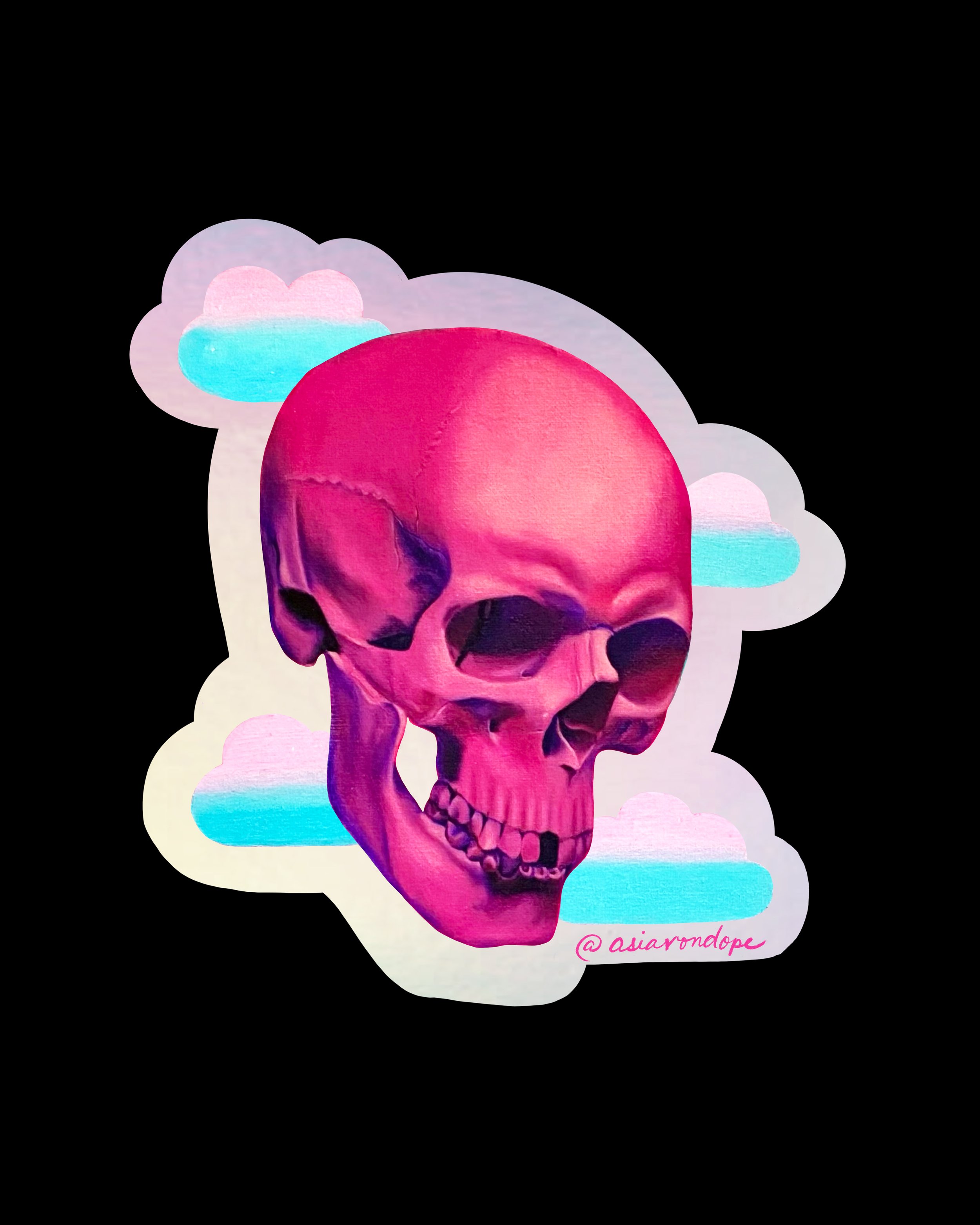 Head in the Clouds Die Cut Sticker