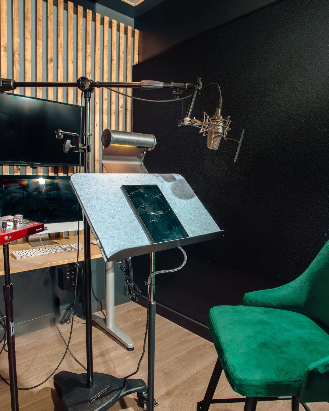 VO sessions, done right. 🎙️

Our Brooklyn studio suites are designed for clean sound, relaxed sessions, and fast turnarounds&mdash;everything you want when you&rsquo;re on the mic.
