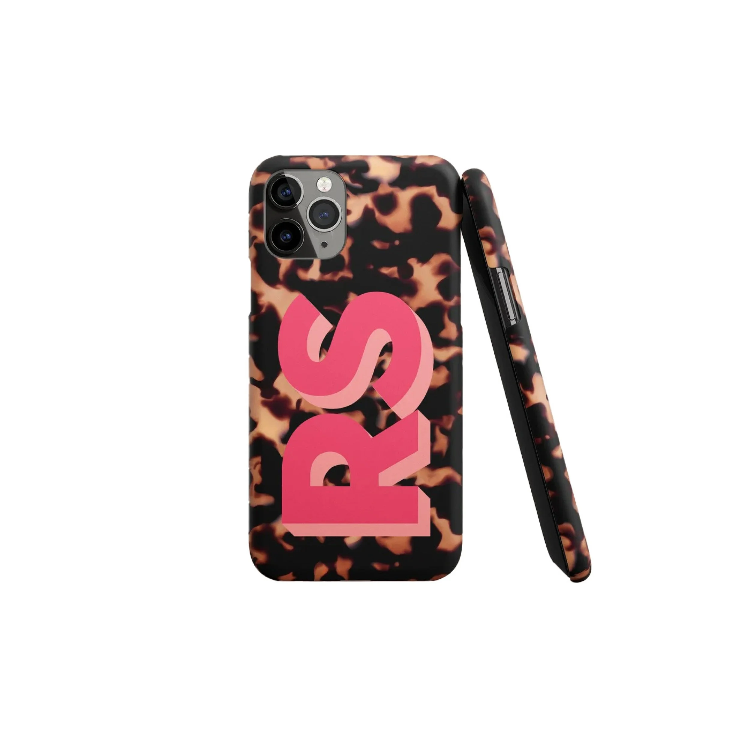 Tortoise Shell Monogram iPhone Case Square.jpg