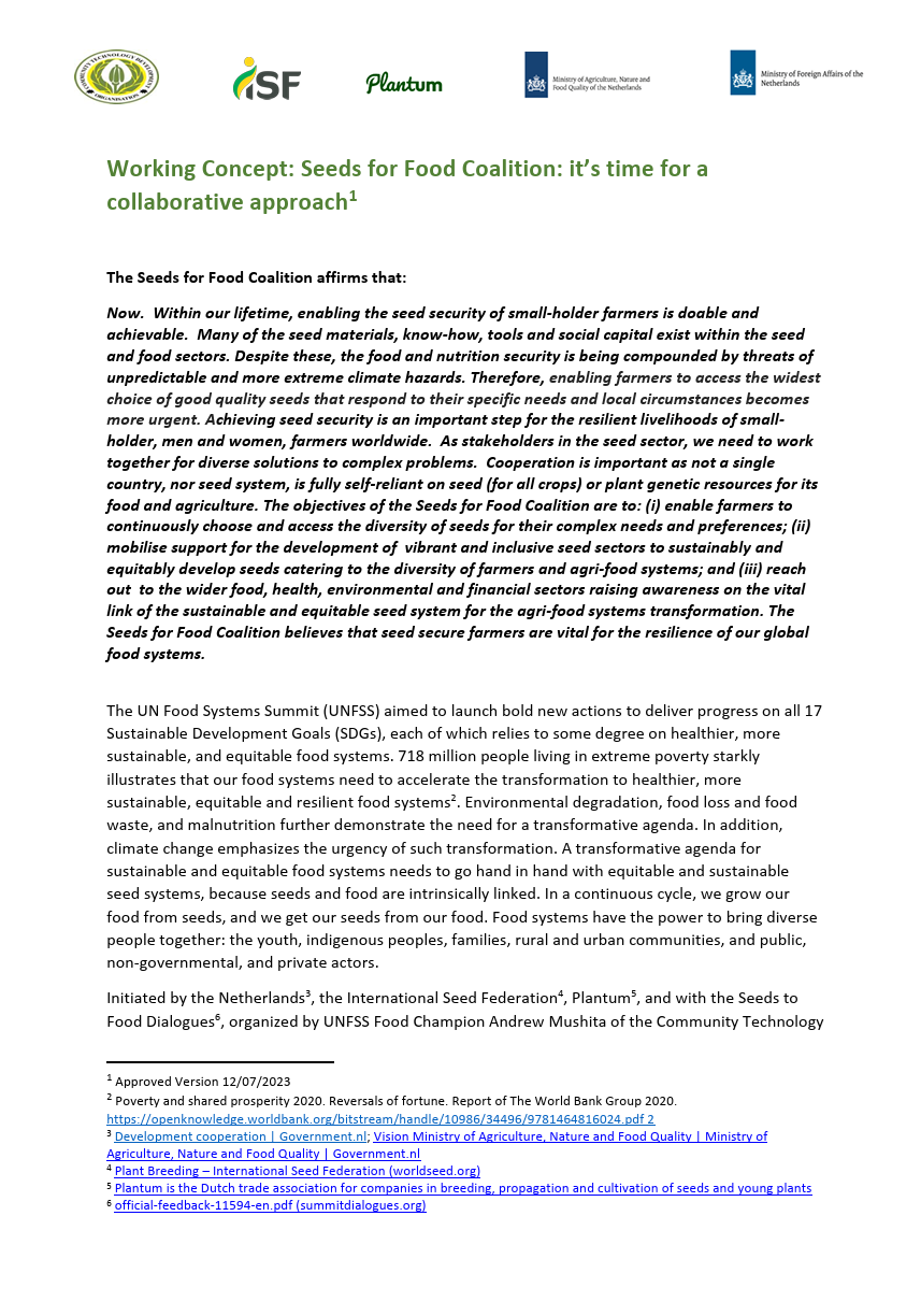 The Seeds For Food Coalition