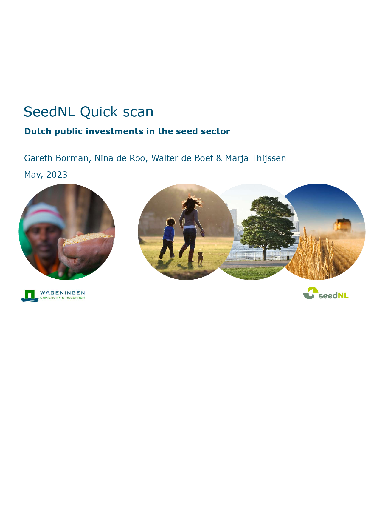 Quick scan of Dutch public investments in the seed sector