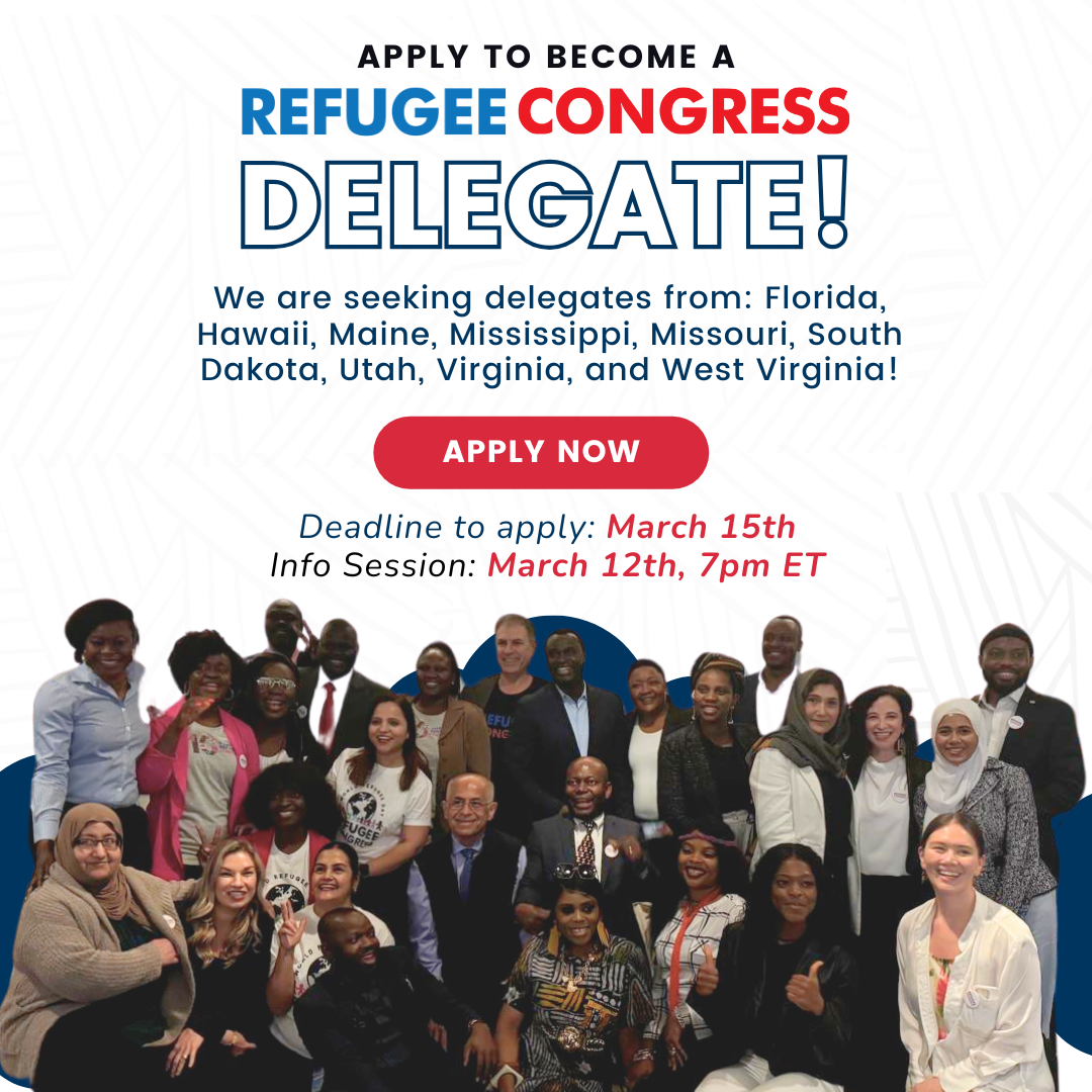 Now Accepting New Delegate Applications in 9 States — Refugee Congress