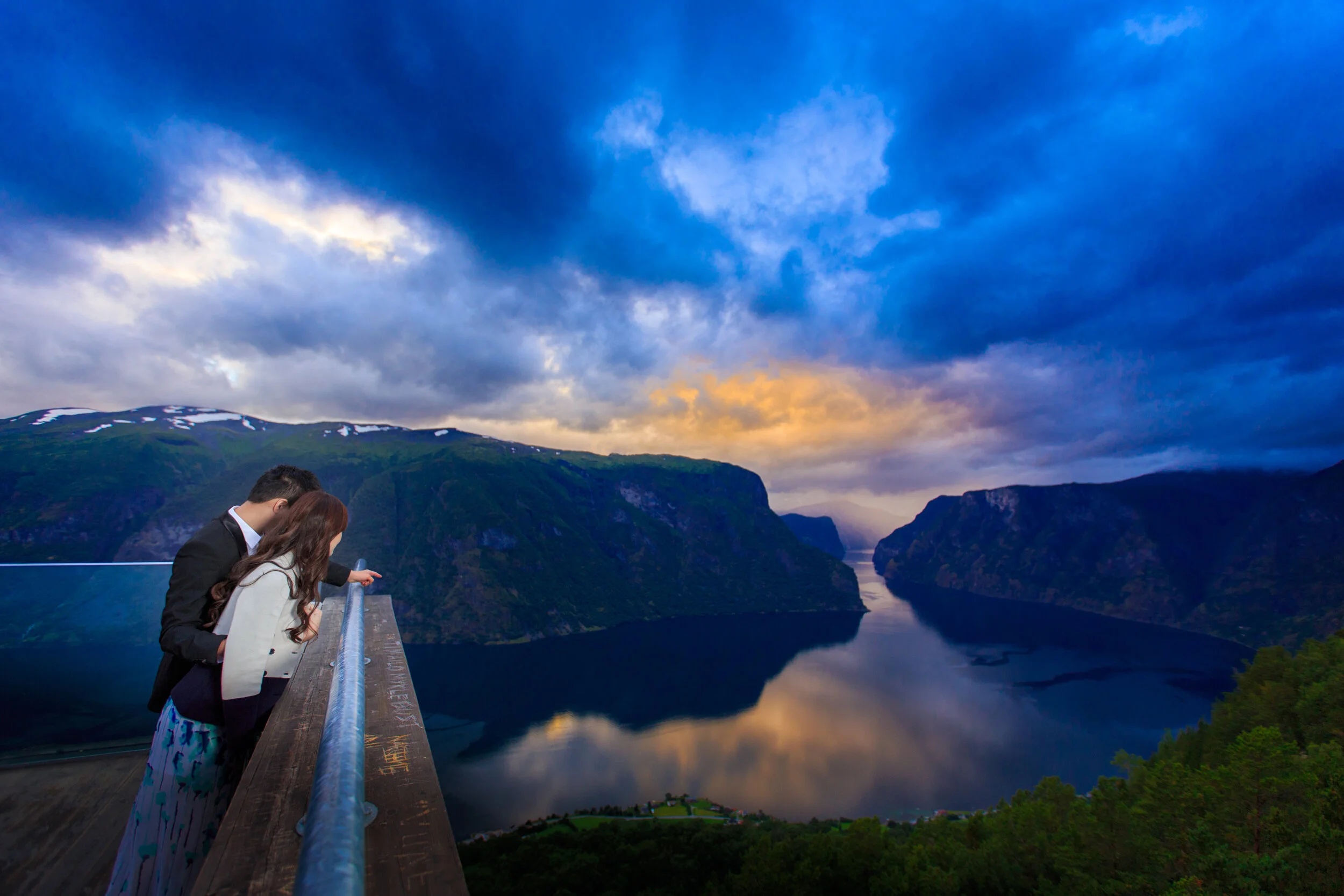 Stegastein Viewpoint Fjord Photoshoot Aurland Norway